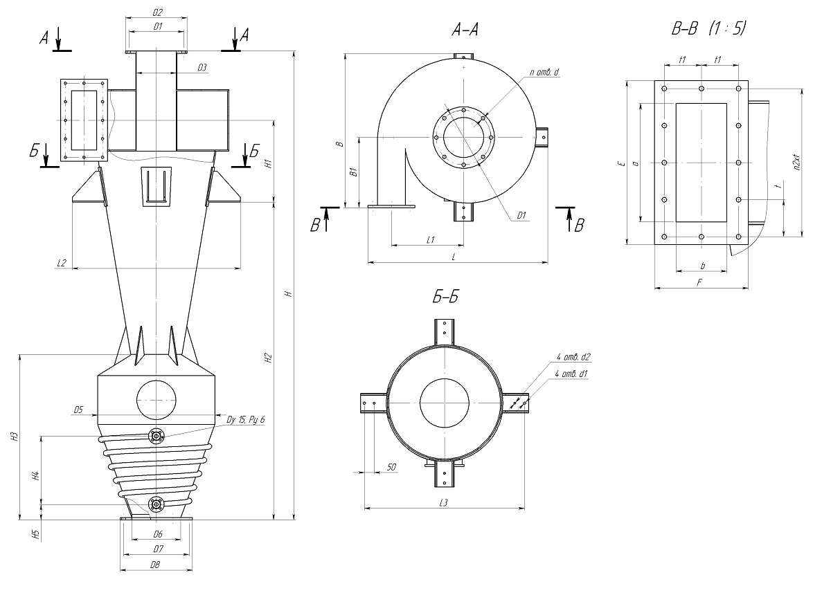 чертеж циклона СК-ЦН-34 в Мурманске